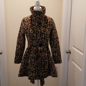 Madden Girl New Skirted Coat - Brown Leopard